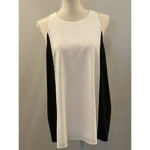 Alice + Olivia Black & White Tank Top Sleeveless Medium